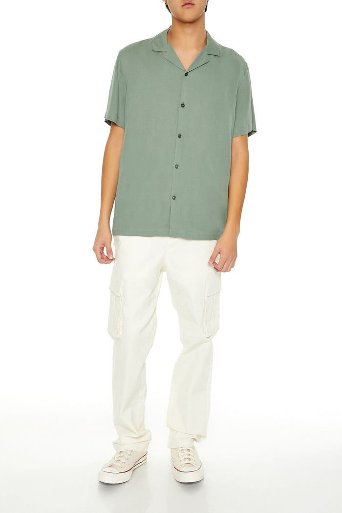 Cuban-Collar Short-Sleeve Shirt