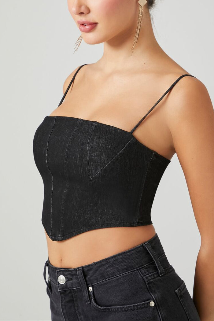 Denim Cropped Cami