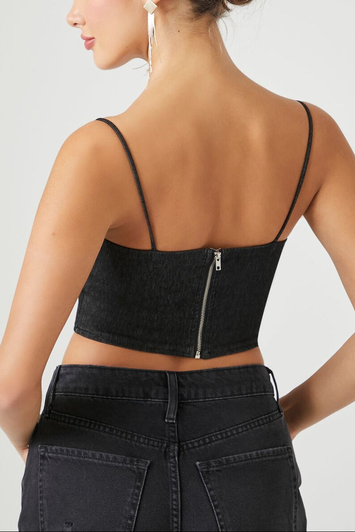 Denim Cropped Cami