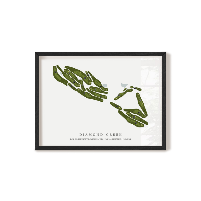 Diamond Creek | Golf Course Print | Black Frame