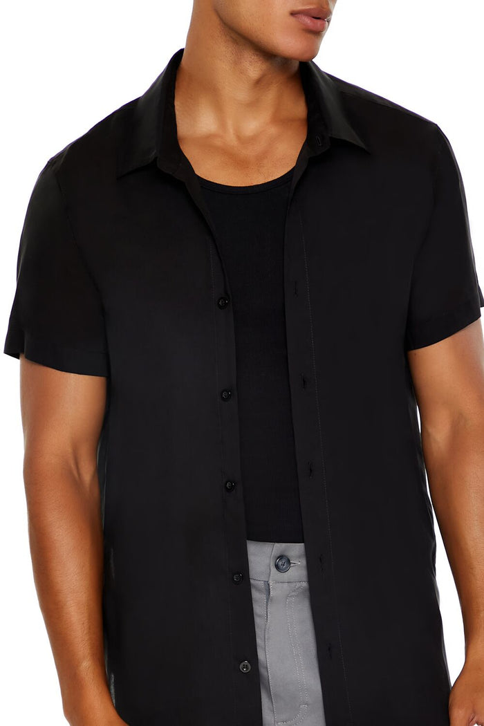 Dolphin-Hem Short-Sleeve Shirt