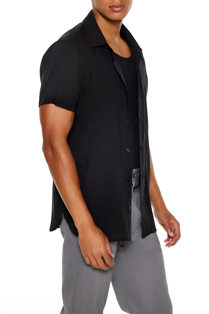 Dolphin-Hem Short-Sleeve Shirt