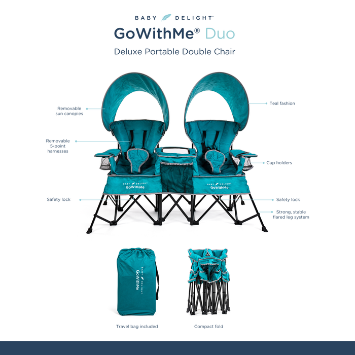 Duo Deluxe Portable Double Chair - Baby Delight
