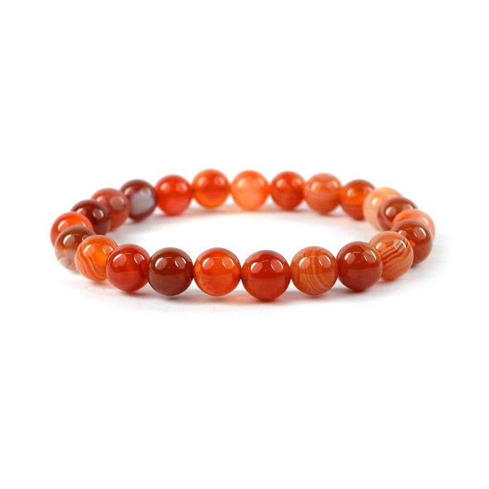 Earths Elements Wholesale - Crystal Bracelet - 8mm Carnelian, pack of 5