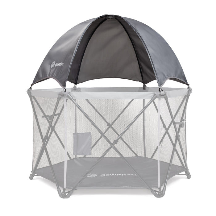 Go With Me® Eclipse Portable Playard with Canopy - Grey - Baby Delight
