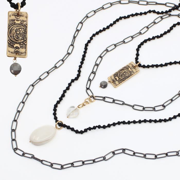 Antique Gold / Black + Gunmetal