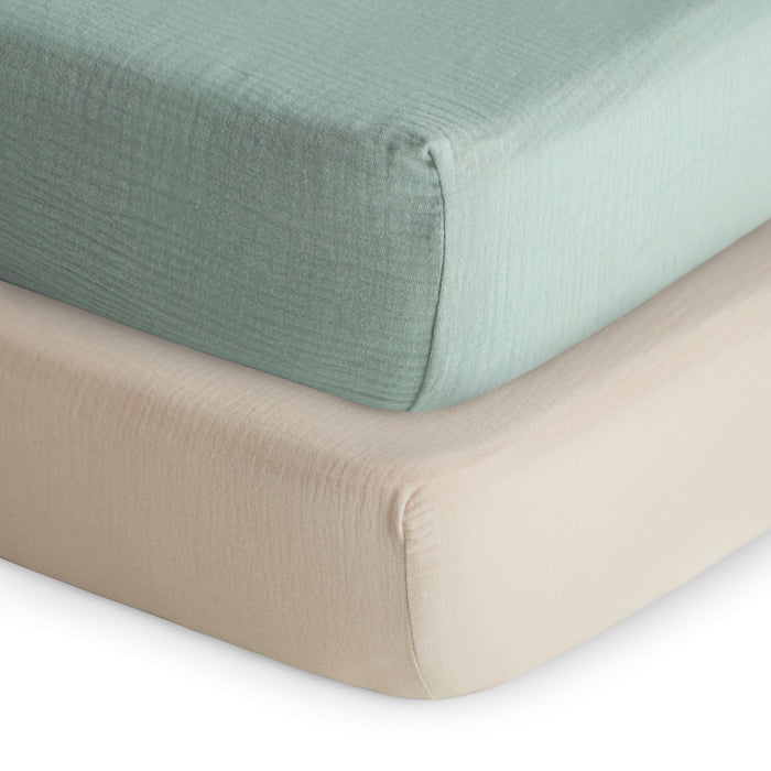 Baby Extra Soft Muslin Crib Sheet - 2 Pack Mushie