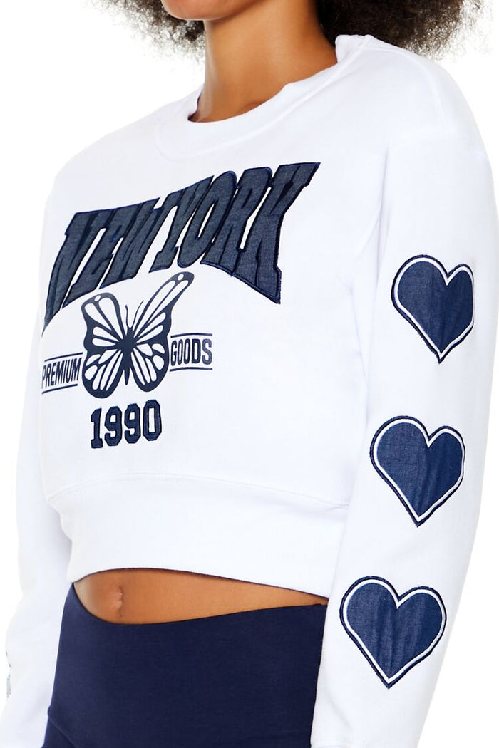 Fleece New York Crop Top