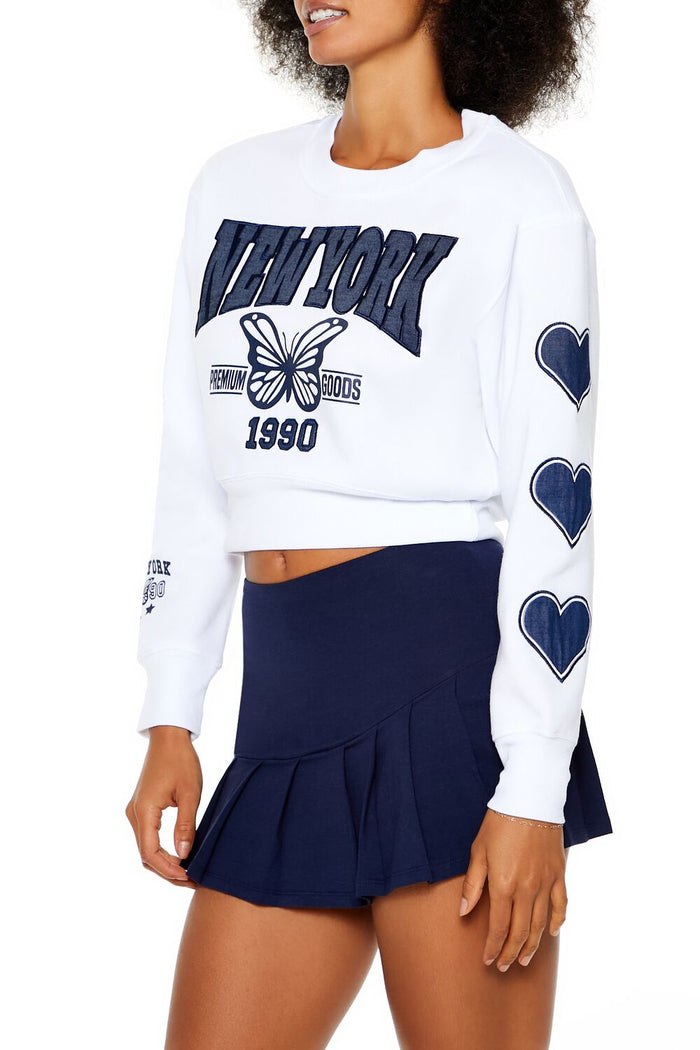 Fleece New York Crop Top