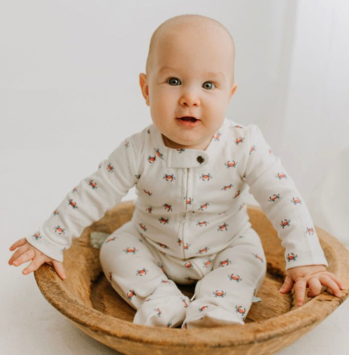 Baby footie | crab finn + emma