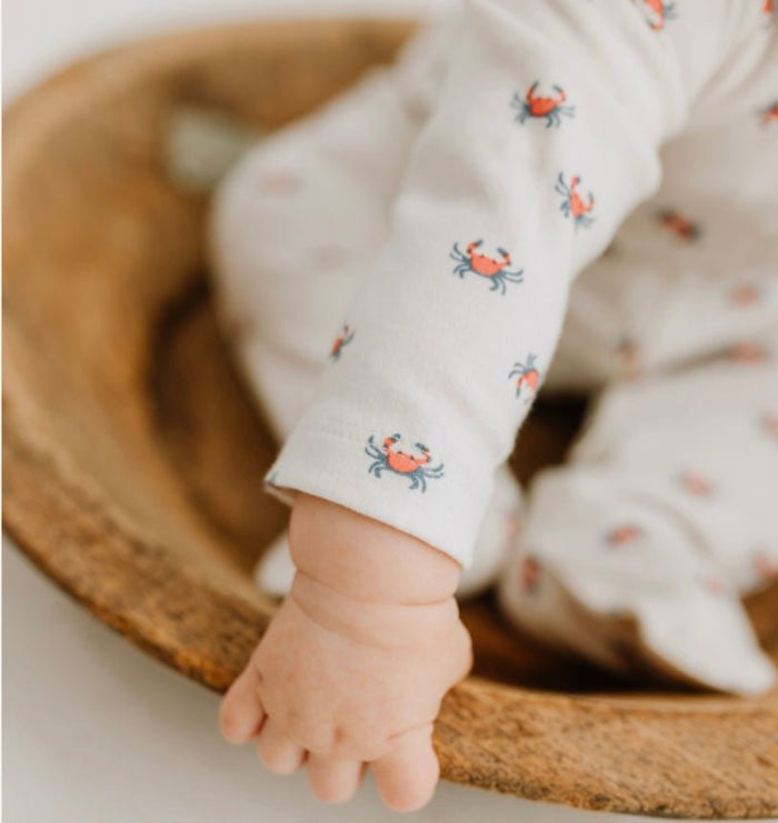 Baby footie | crab finn + emma