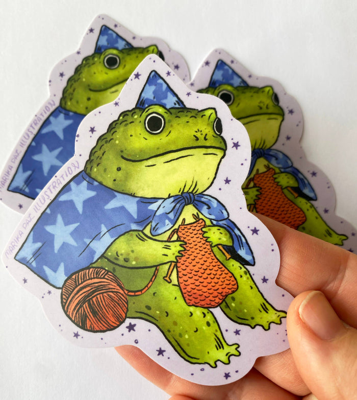 Frog Wizard Sticker