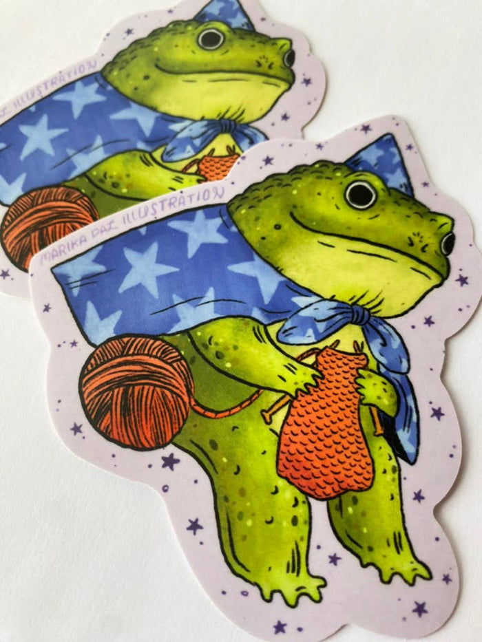 Frog Wizard Sticker