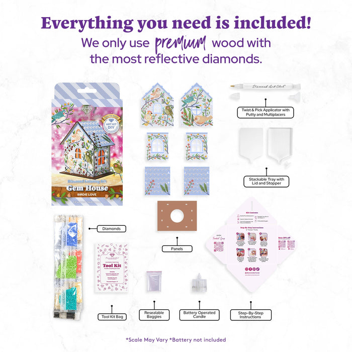 Gem House - Birdie Love - Diamond Art Club DIY Kit