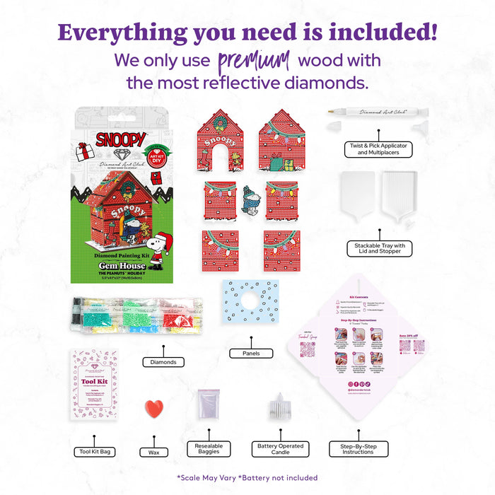 Gem House - The Peanuts™  Holiday - Diamond Art Club DIY Kit