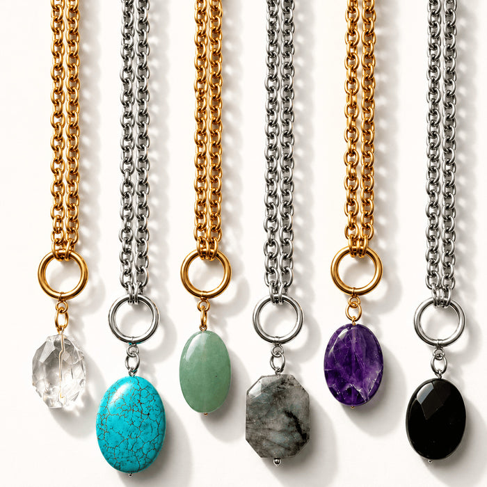Gemstone Adjustable Necklace