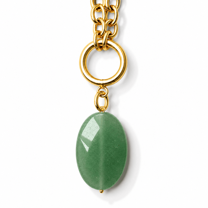 Green Aventurine / Antique Gold