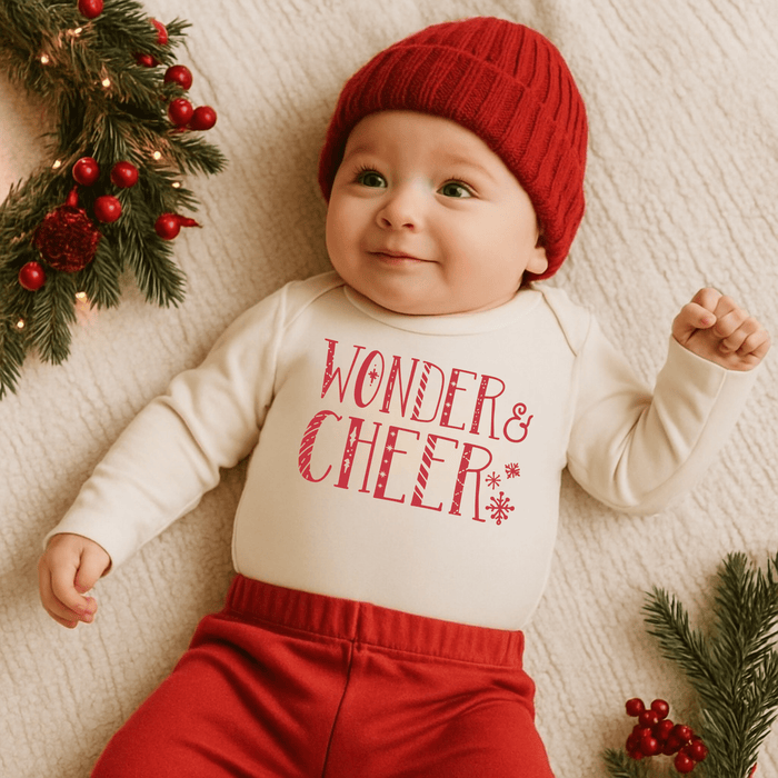 Baby long sleeve graphic bodysuit | wonder and cheer finn + emma