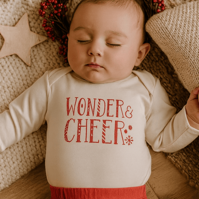 Baby long sleeve graphic bodysuit | wonder and cheer finn + emma