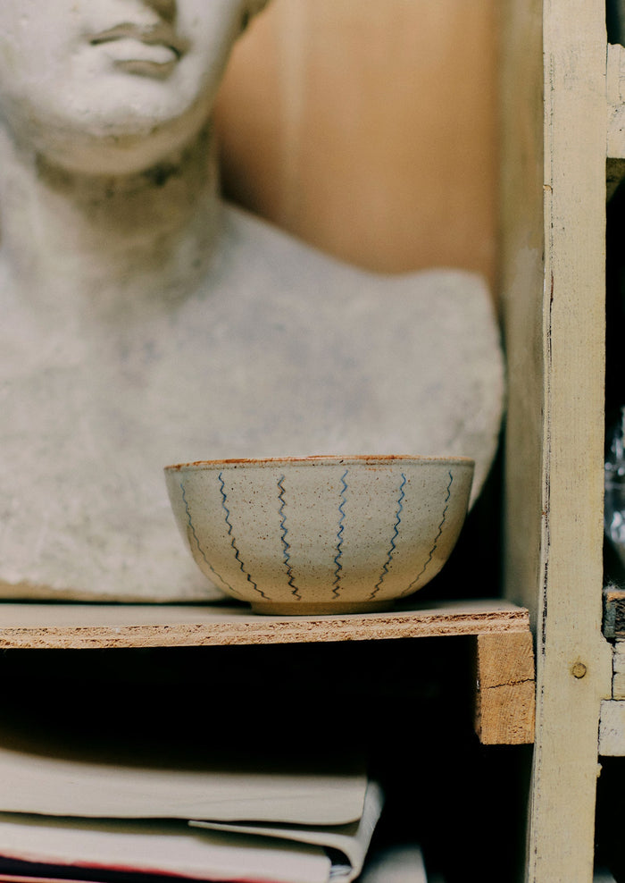 Gilliflower Pottery Zig Zag Bowl | Cream