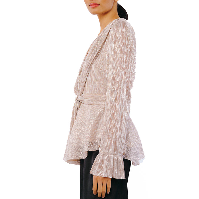 Gillisa Tie Front Glitter Top
