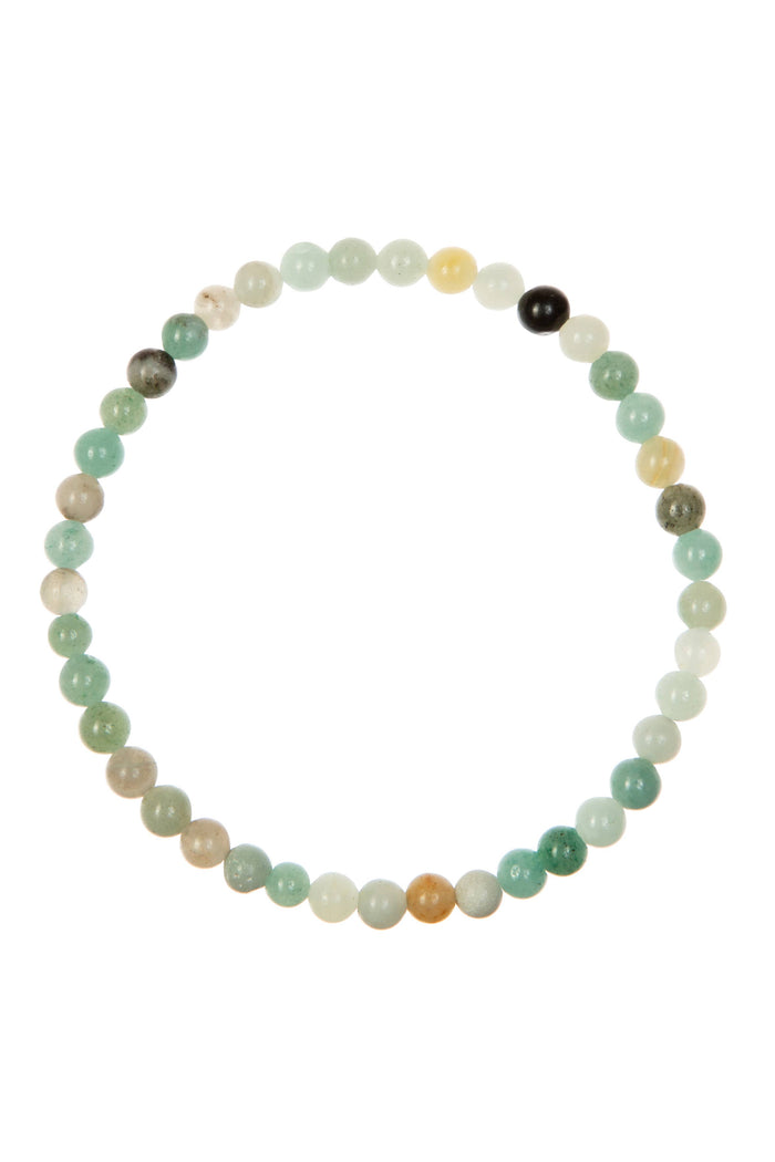 GLOSS Amazonite Stone Beaded Bracelet: 4MM