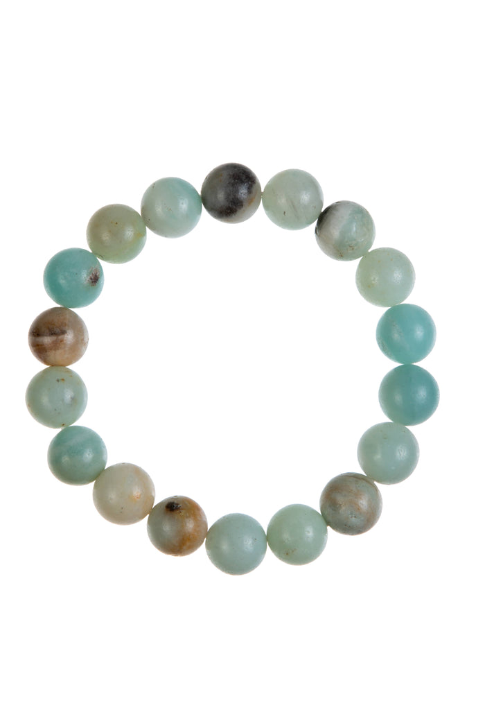 GLOSS Amazonite Stone Beaded Bracelet: 4MM