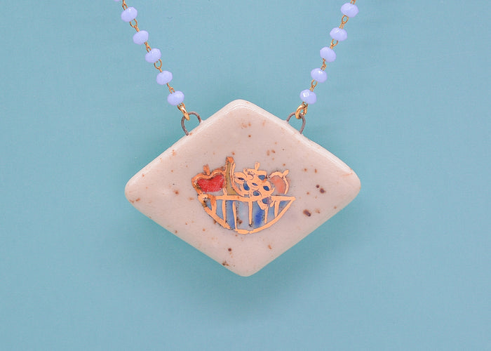Golden Fruit Bowl Necklace