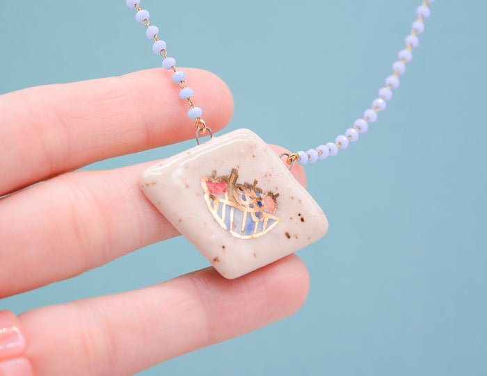 Golden Fruit Bowl Necklace