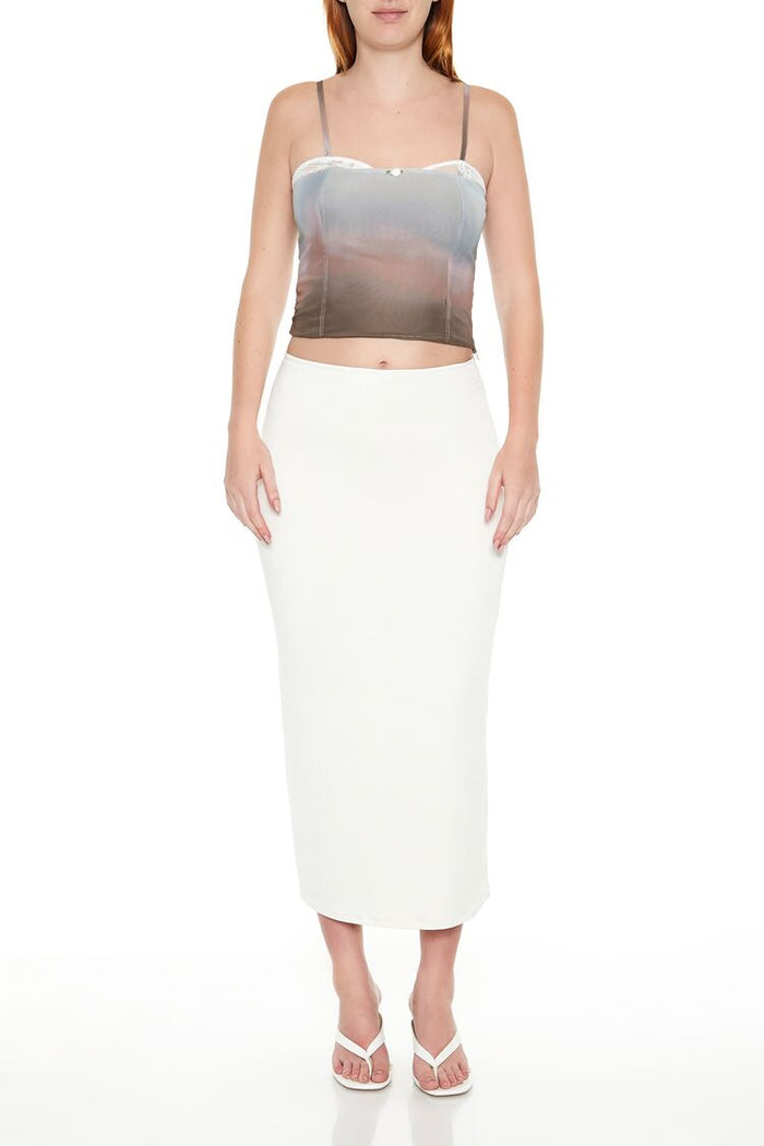 Gradient Rosette Cropped Cami