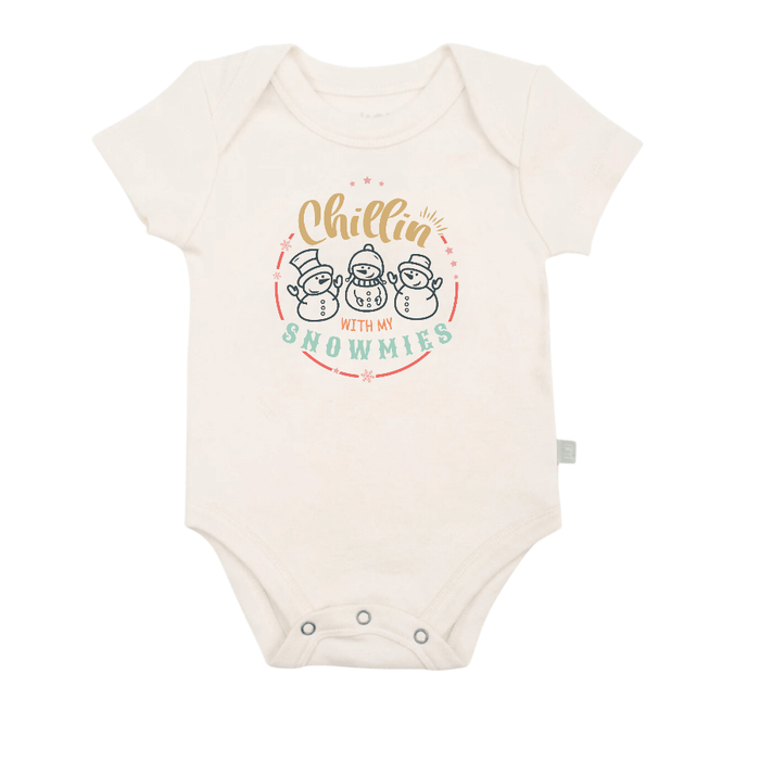 Baby graphic bodysuit | chillin with my snowmies finn + emma
