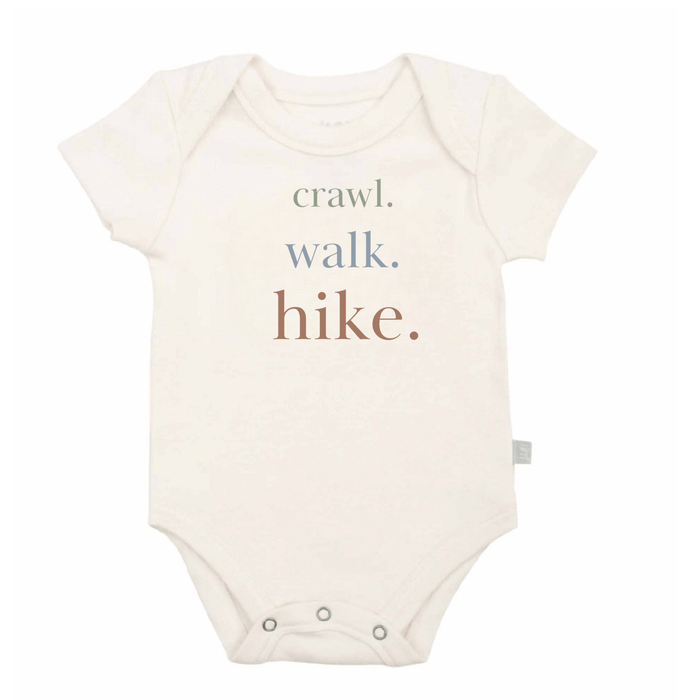 Baby graphic bodysuit | crawl walk hike finn + emma