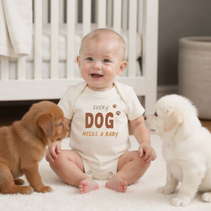Baby graphic bodysuit |Every Dog Needs A Baby finn + emma