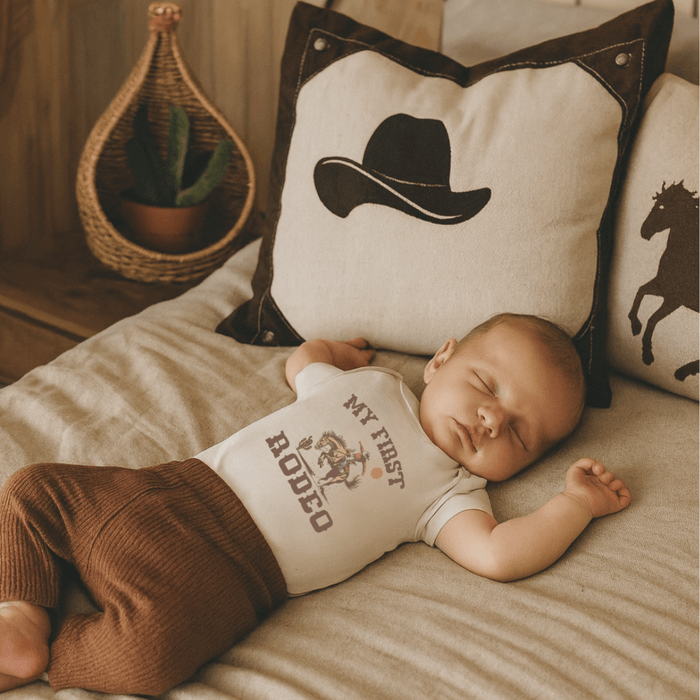 Baby graphic bodysuit | first rodeo finn + emma
