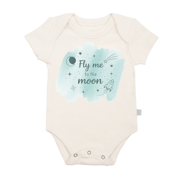 Baby graphic bodysuit |fly me to moon finn + emma