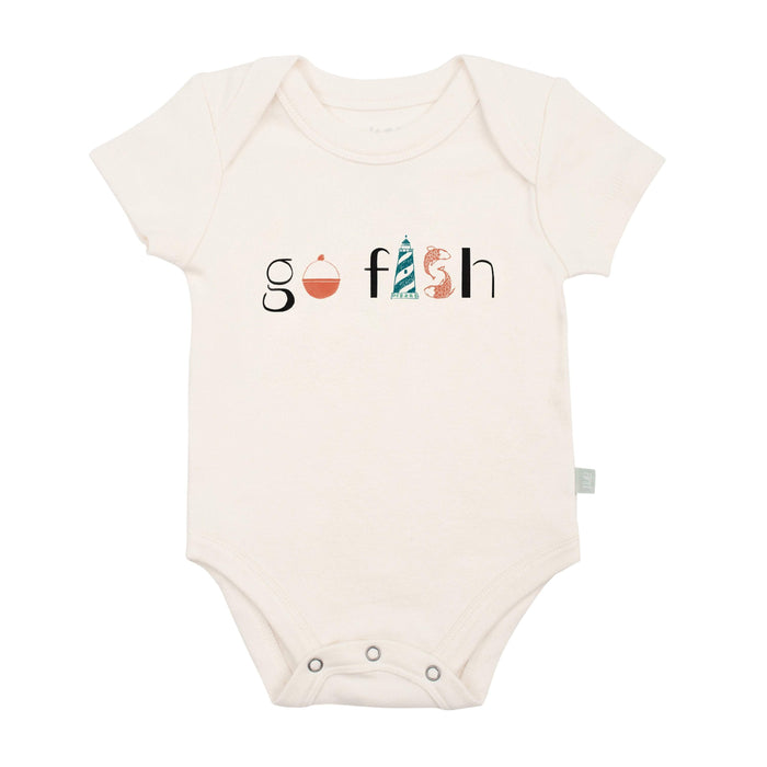 Baby graphic bodysuit | go fish finn + emma