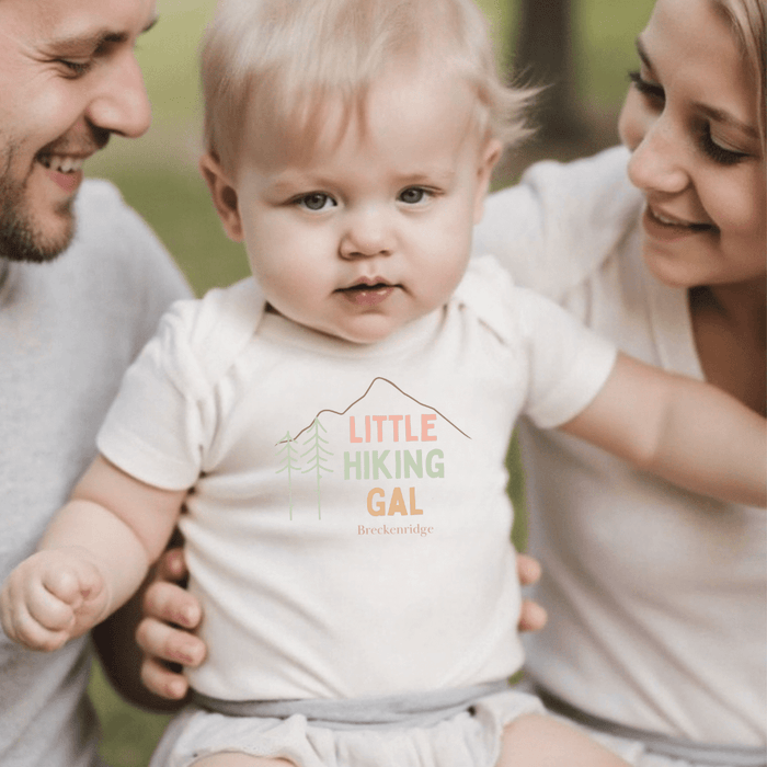 Baby graphic bodysuit | hiking gal finn + emma
