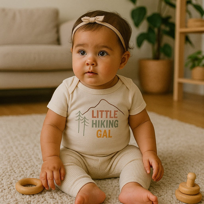 Baby graphic bodysuit | hiking gal finn + emma