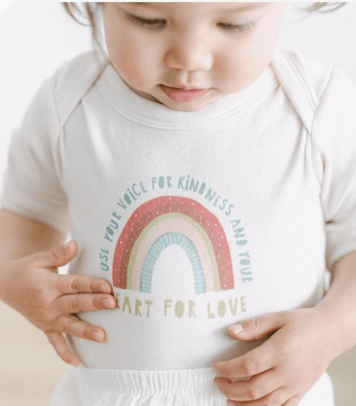Baby graphic bodysuit | kindness finn + emma