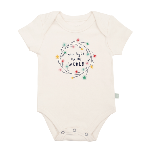 Baby graphic bodysuit | light up my world finn + emma