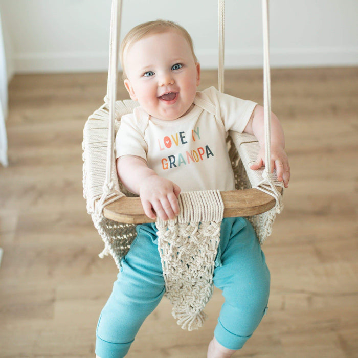 Baby graphic bodysuit | love grandpa Finn + Emma
