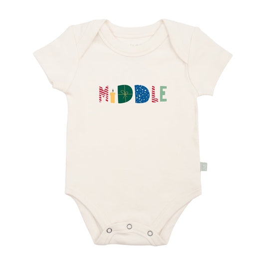 Baby graphic bodysuit | middle winter finn + emma