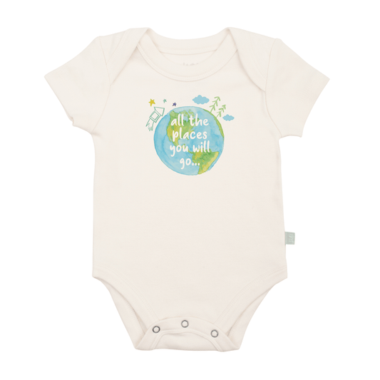Baby graphic bodysuit | places you will go finn + emma