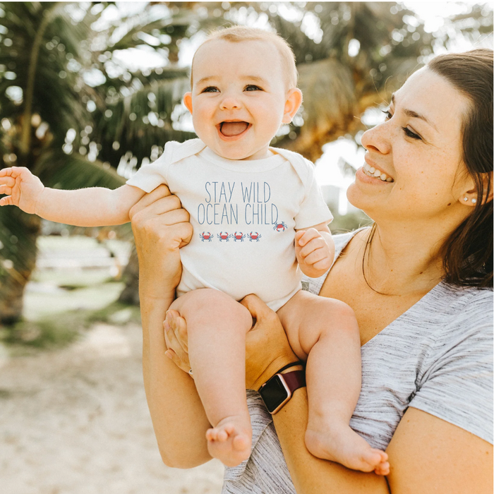 Baby graphic bodysuit | stay wild ocean child finn + emma