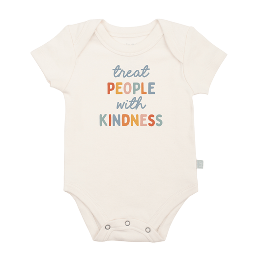 Baby graphic bodysuit | treat people with kindness finn + emma