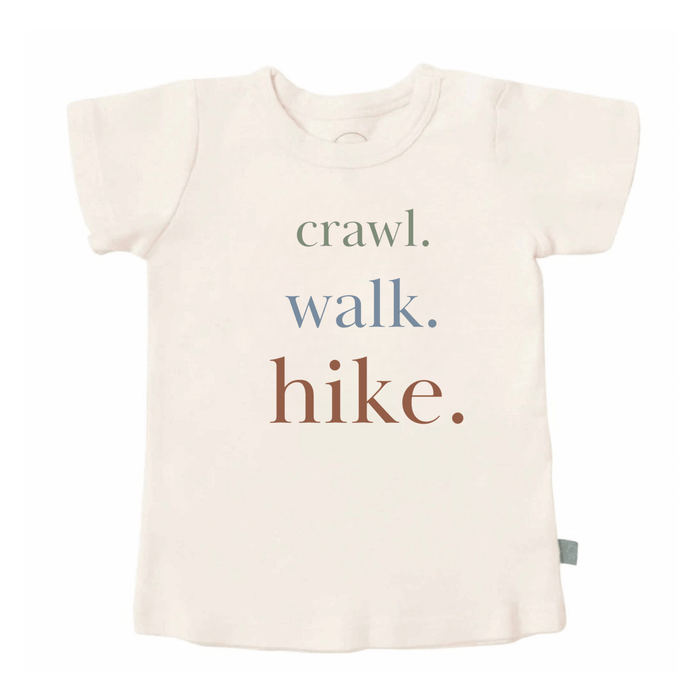 Baby graphic tee | crawl walk hike finn + emma