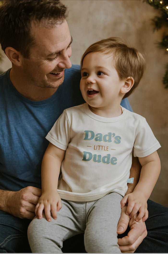 Baby graphic tee | dads little dude finn + emma