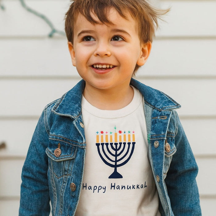 Baby graphic tee | hanukkah finn + emma