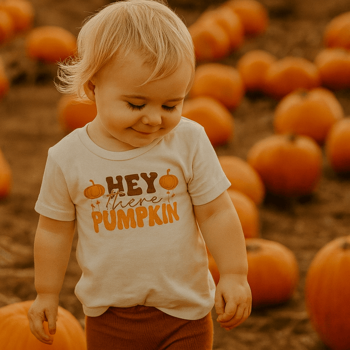 Baby graphic tee | hey there pumpkin finn + emma