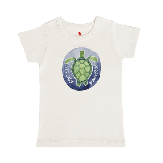 Baby graphic tee | turtle easy green finn + emma
